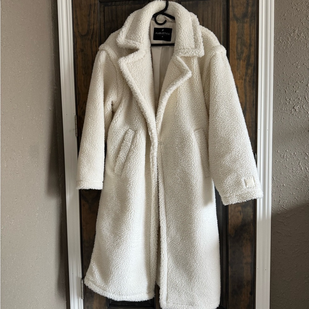 Fabletics Cream Teddy Jacket